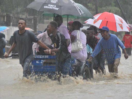 File image of heavy rain in Kenya.